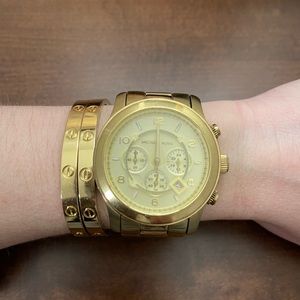 Large Gold Micheal Kors Watch